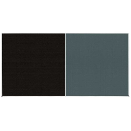 United Visual Products Enclosed Corkboard, 1 Door, 48"x36", 4" Fra UV3416-BLACK-COBACC
